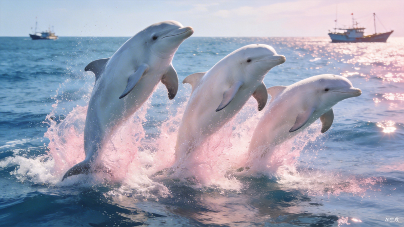 下次在海上你就知道,为什么会有粉色的中华白海豚